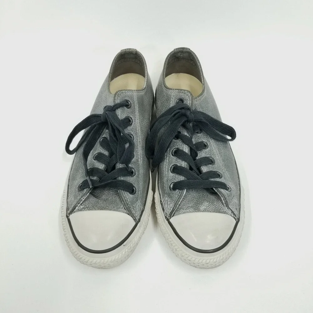 Converse X John Varvatos Shoes Mens Sz 6‎ Women 8 Grey Leather Low Tops All Star